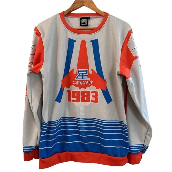 Vapor 95 Men’s Abstract Spellout Pullover Jumper 1983 Sweatshirt size Large - Picture 2 of 8